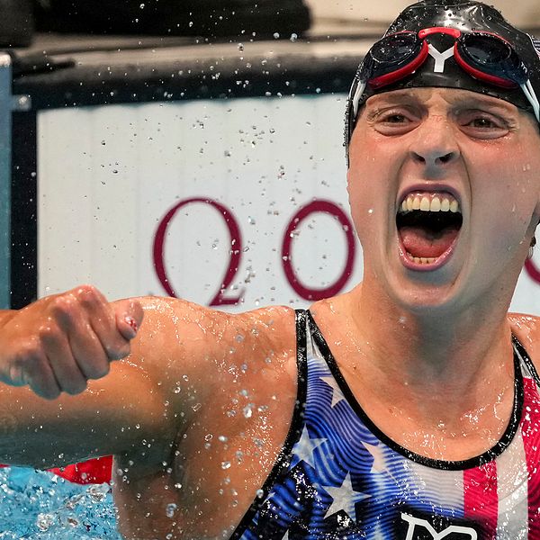 Katie Ledecky har haft anledning att jubla under OS. Här efter guldet på 1500 meter.