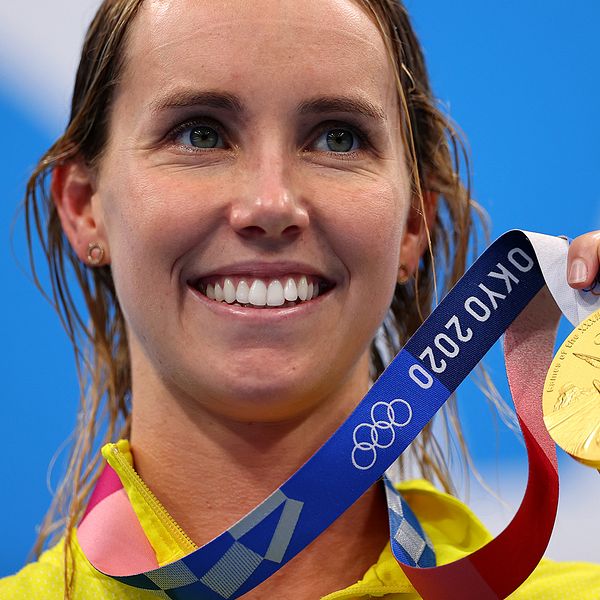 OS-drottningen Emma McKeon från Australien med att av sina fyra guld.