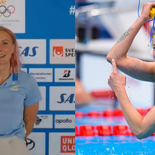 Sarah Sjöström tog OS-silver på 50 meter frisim.