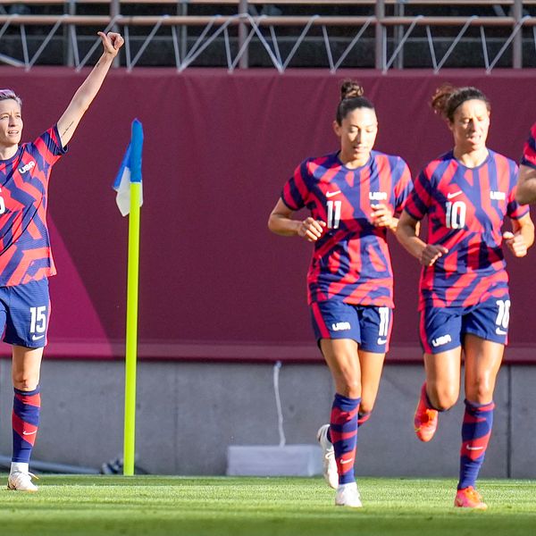 Megan Rapinoe stod för två mål i bronsmatchen.