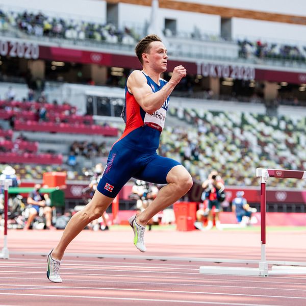 Karsten Warholm vann OS-guld i Tokyo.