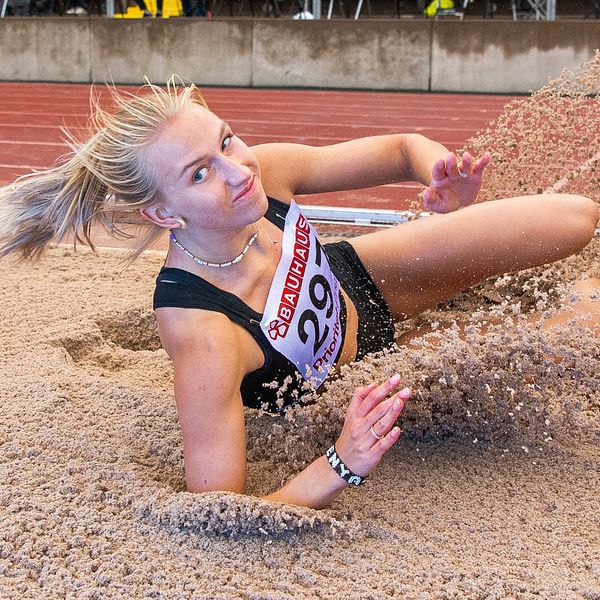 Maja Åskag tog SM-silver i tresteg.