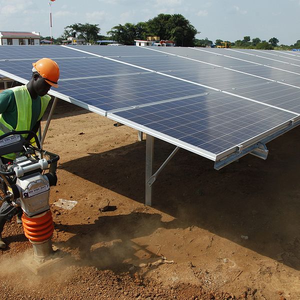 Solceller i Uganda.