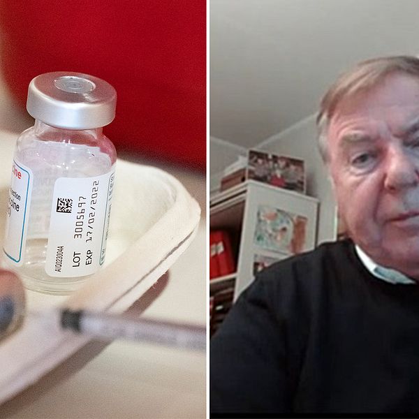 Vaccinampuller från Pfizer/ vaccinforskaren Jan Holmgren.