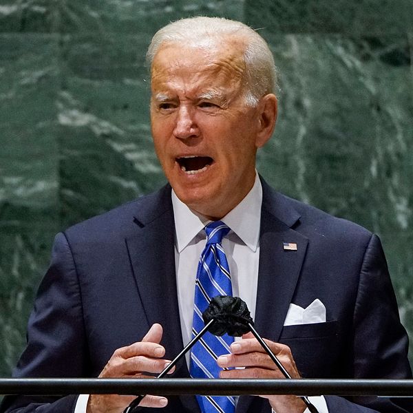 President Joe Biden talar på FN:s generalförsamling i New York. 2021