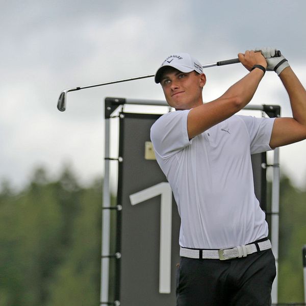 Ludvig Åberg, 21 år, spelar på PGA-touren den här veckan.