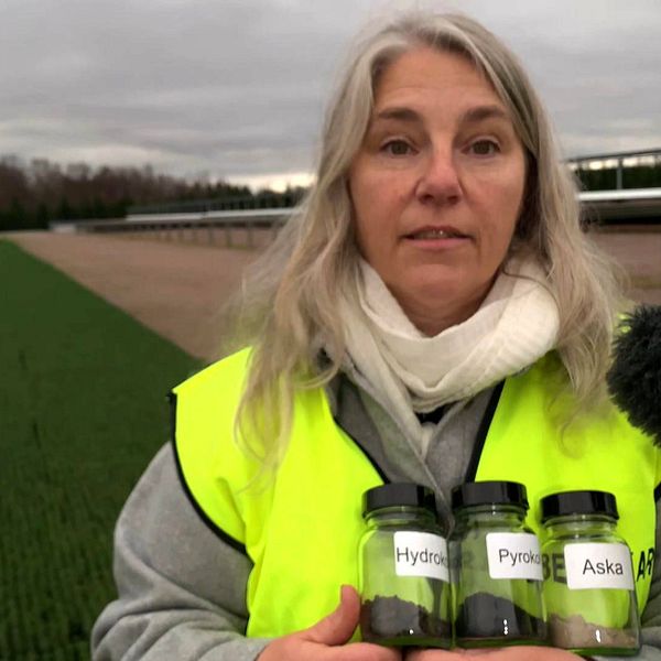 Docenten Maria Sandberg berättar om en annan miljövinst som fås av att omvandla slam till biokol