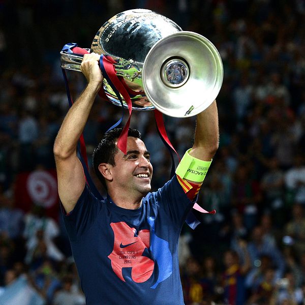 Xavi lämnade Barcelona 2015 efter att ha vunnit trippeln.