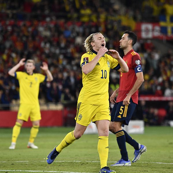 Emil Forsberg hade flera farliga chanser.