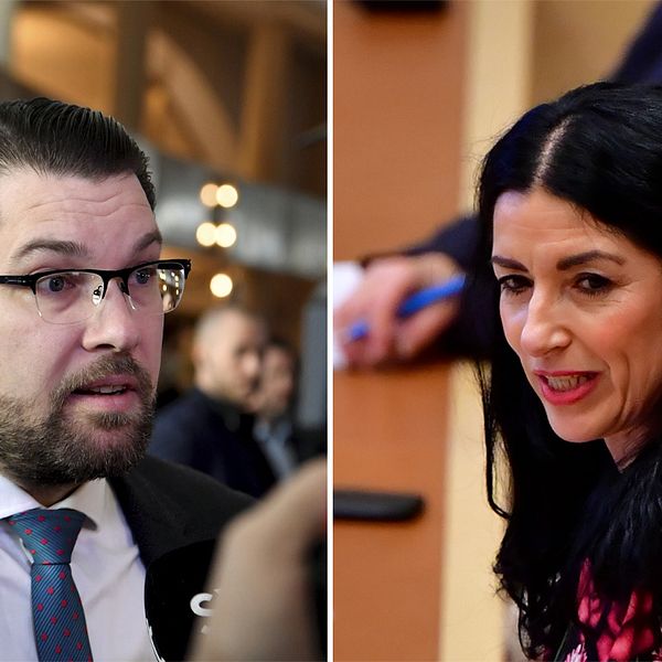 Jimmie Åkesson och Amineh Kakabaveh.