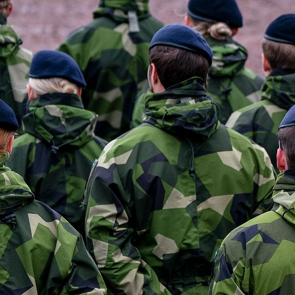 Luftvärnssoldater ställer upp på Lv6 i Halmstad. Arkivbild.