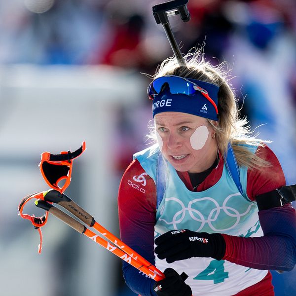 Tiril Eckhoff hade en tung dag under OS-stafetten.