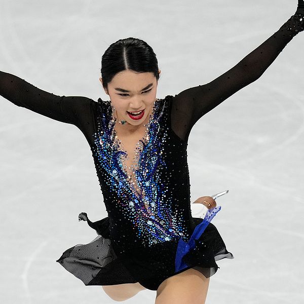Karen Chen under korta programmet.