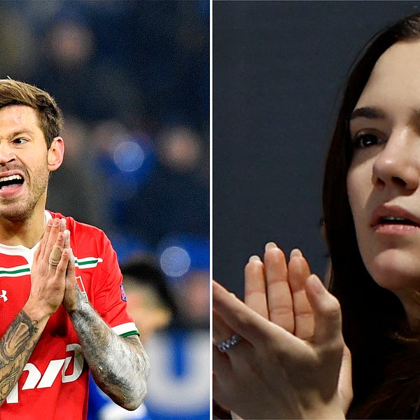 Fedor Smolov och Jevgenija Medvedeva.