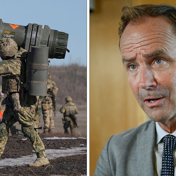 Allan Widman (L), ledamot i försvarsberedningen, anser att man ska skicka de vapen som Ukraina ber om. Däribland NLAW-robotar liknande den på bilden till vänster.