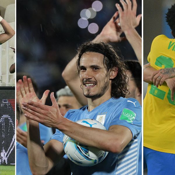 Saudiarabieb, Uruguay och Brasilien är tre VM-klara lag.