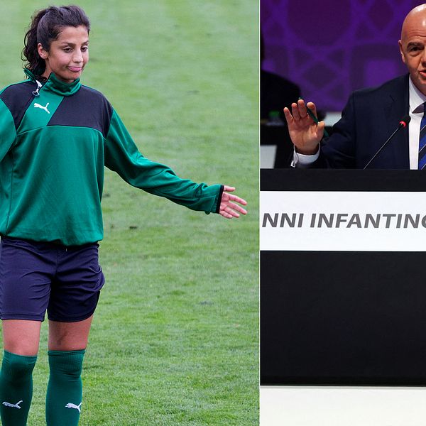Nadia Nadim får hård kritim för att hon är ambassadör för fotbolls-VM.