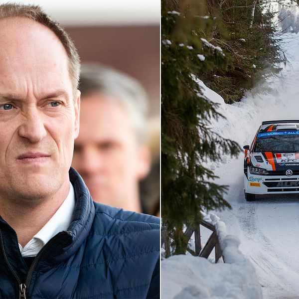 Svenska rallyts vd Glenn Olsson till vänster i bild.