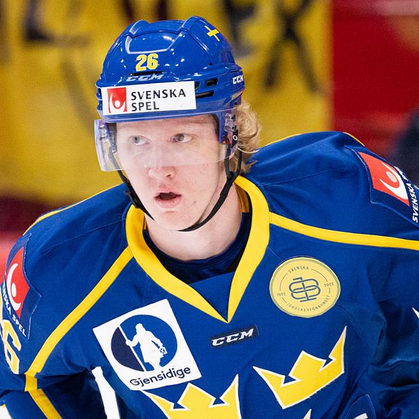 Rasmus Dahlin spelklar mot Finland.