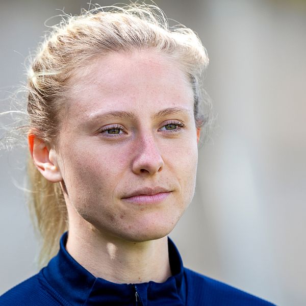 Rebecka Blomqvist i samband med damlandslagets träningsläger på Malta 2021.