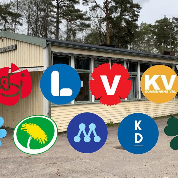 De övre partierna är de som ingår i styrande Framtid Hylte 2.0. I artikeln kan du läsa om hur samtliga partier ställer sig i frågan om vad som ska hända med Rydöbruks skola.