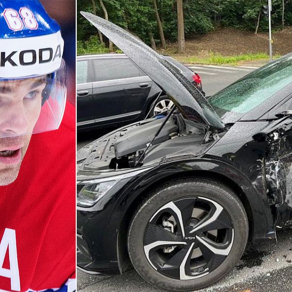 Jaromir Jagr krockade med spårvagn.