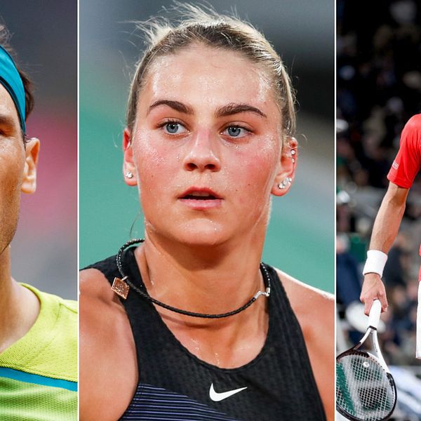 Rafael Nadal,Marta Kostyuk och Novaj Djokovic.