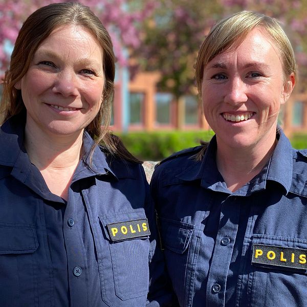 Bild på poliserna Ulrika Hanser och Anna Niss Bergström, som arbetar utredare för ungdomsbrott på polisen i norra Dalarna.