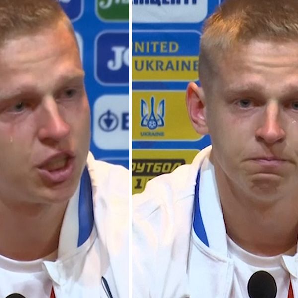 Ukrainske fotbollsstjärnan Oleksandr Zintjenko känslosam inför VM-avgörandet