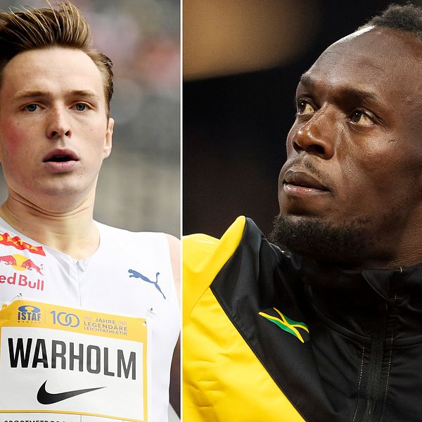 Karsten Warholm och Usain Bolt.