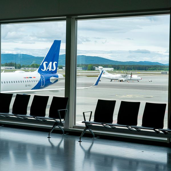 Norska flygplatsen Gardermoen nära Oslo.