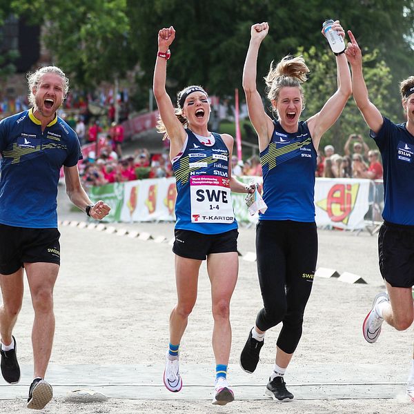 VM-guld för Sverige på sprinten.