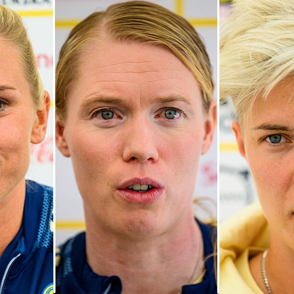 Jonna Andersson, Hedvig Lindahl och Lina Hurtig.