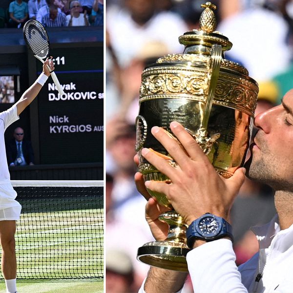 Nick Kyrgios och Novak Djokovic möttes i Wimbledon-finalen.