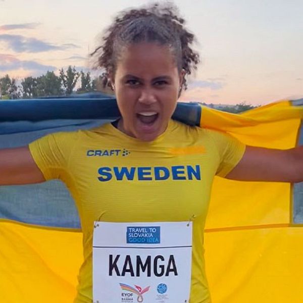 Patricia Kamga stod för nytt personligt rekord när guldet bärgades.