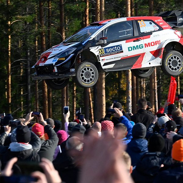 Elfyn Evans vann VM-rallyt i Finland i fjol.