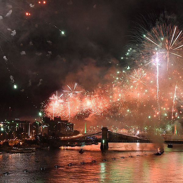 Bild från förra årets firande i Budapest av Ungerns stora nationella helgdag.