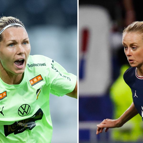 Landslagskamraterna Jennifer Falk (Häcken) och Amanda Ilestedt (PSG) möts i CL-kvalet.