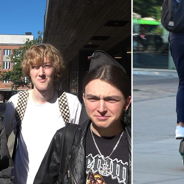 Kompisarna Sixten Ekdahl, Lydwig Alexandersson och Milo Galaczy Svensson kör sällan elsparkcyklar på grund av höga priser, i videon berättar de om vad de tycker om de nya reglerna.