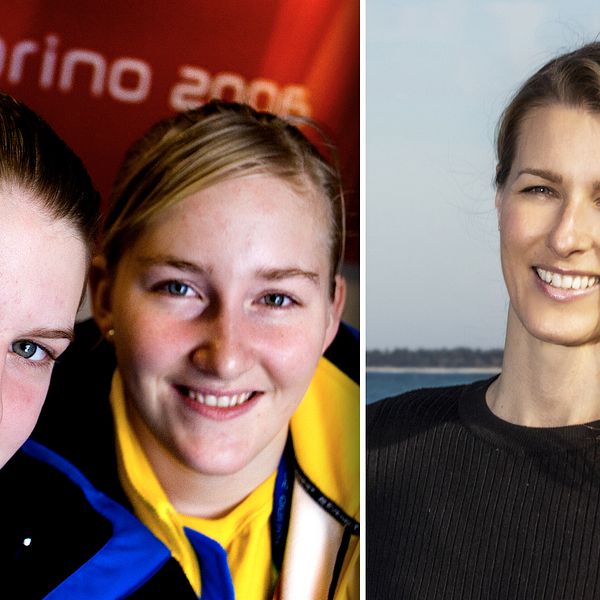 Danijela Rundqvist, längst till höger, har bland annat med Pernilla Winberg och Kim Martin Hasson i sitt lag. Till vänster ses duon i samband med OS i Turin 2006.