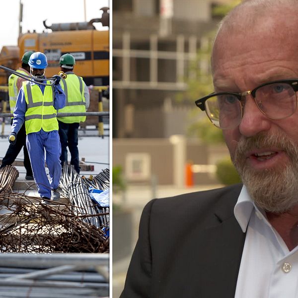 Johan Lindholm, ordförande i Byggnads, är missnöjd med Fifas arbete för att förbättra migrantarbetarnas villkor.