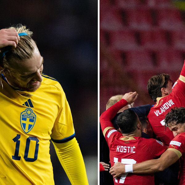 Emil Forsberg efter Sveriges förlust.