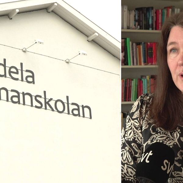 Wendela Hellmanskolan i Härnösand och rektorn Camilla Söderback.