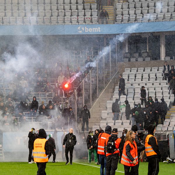 Det utbröt bråk på läktaren efter Malmös match mot Hammarby.