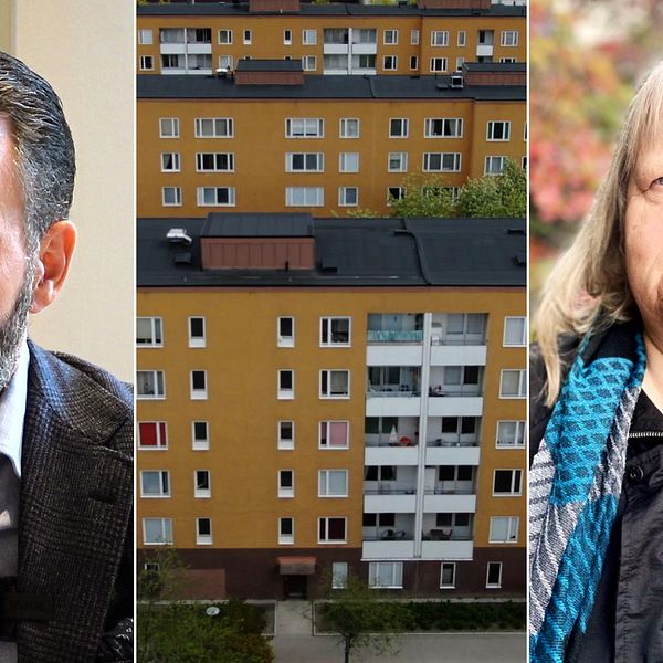 Rikard Ljunggren, vd Fastighetsägarna GFR och Inger Borg, Hyresgästföreningens ordförande i region Syd-ost.