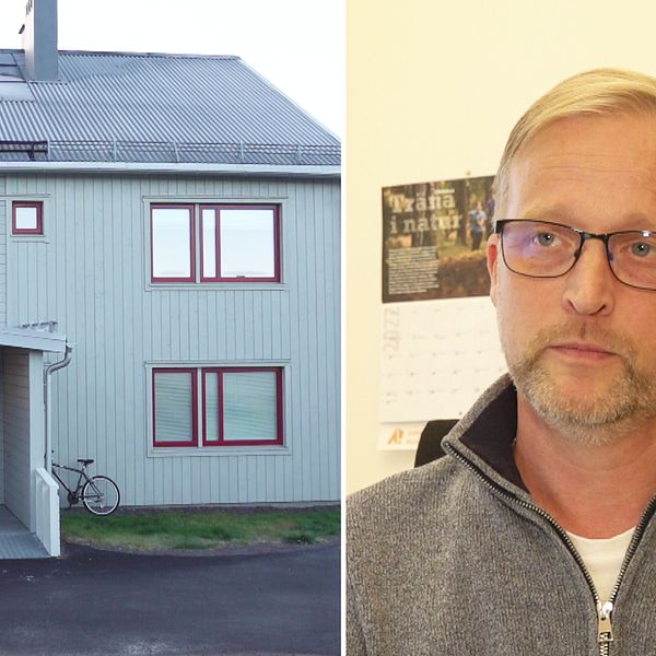 Mikael Pudas, vid för Kirunabostäder intervjuas på kontoret. Bilder på hyreslägenheter i tätorten.