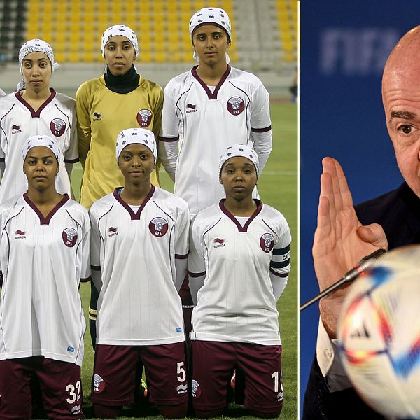 Fifa vägrar svara på frågor vad de anser om damfotbollen i Qatar.