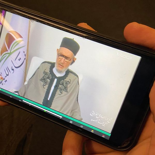 Libyens högste imam i ett klippa i arabiskspråkiga sociala medier.