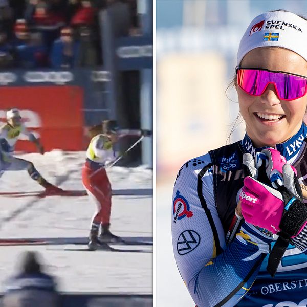 Johanna Hagström slutade trea i Davos.
