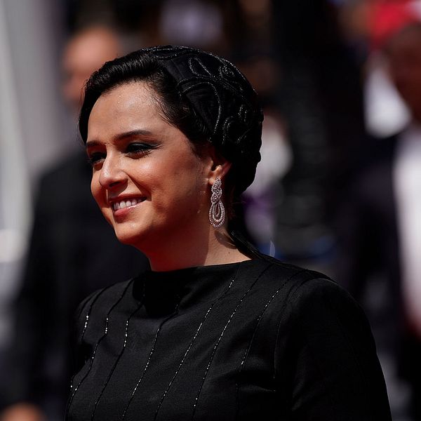 Taraneh Alidoosti vid ankomsten till premiären av filmen ”Leila's Brothers” vid internationella filmfestivalen i Cannes, södra Frankrike, onsdagen den 25 maj 2022.